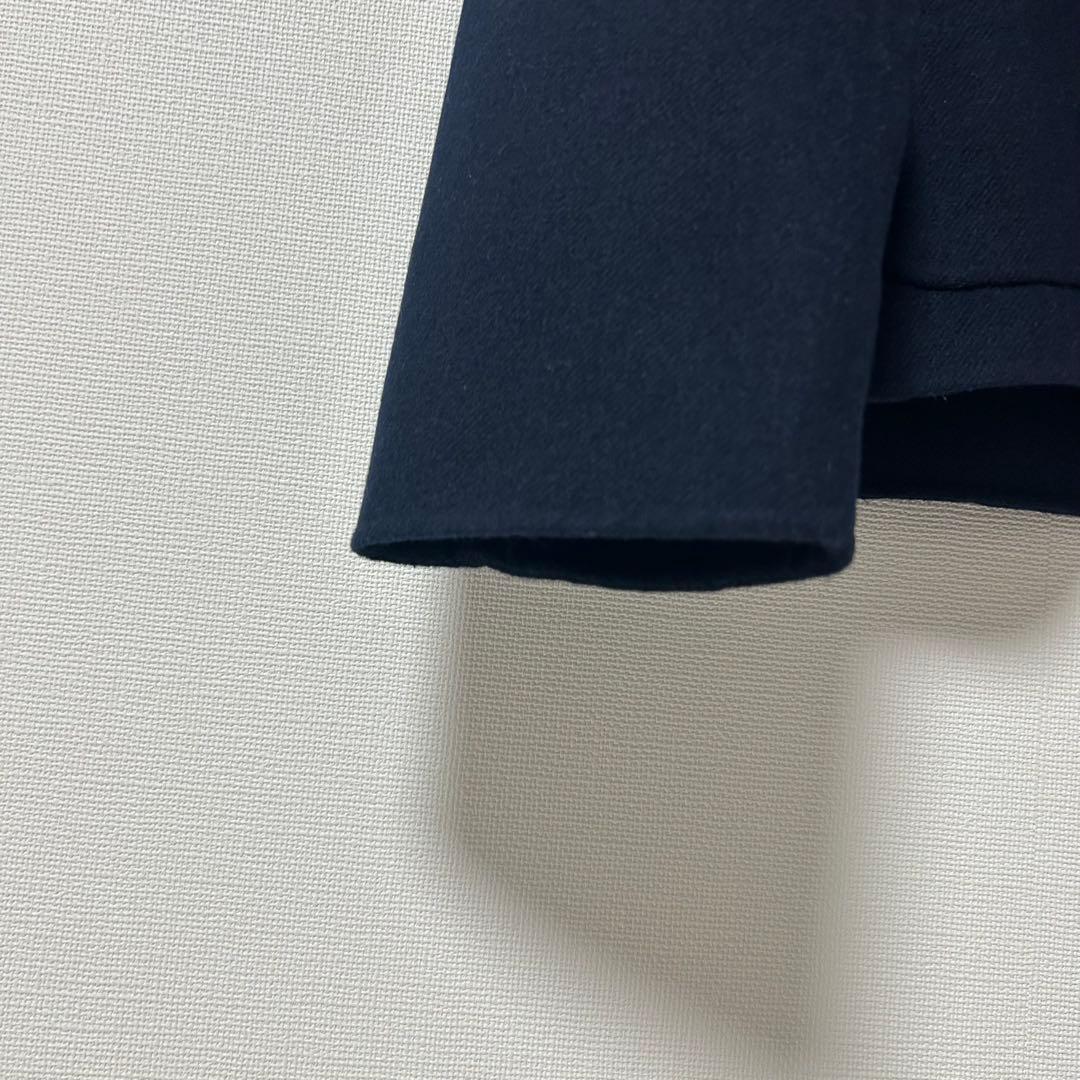 美品✨マックスマーラ　ノーカラーコート　クチートアマーノ　ネイビー　40