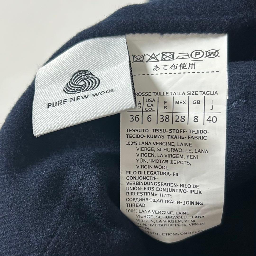 美品✨マックスマーラ　ノーカラーコート　クチートアマーノ　ネイビー　40