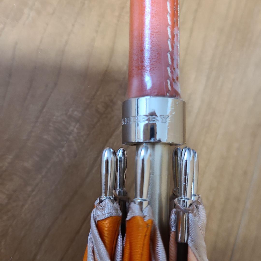 未使用　BURBERRY オレンジ 花柄 長傘