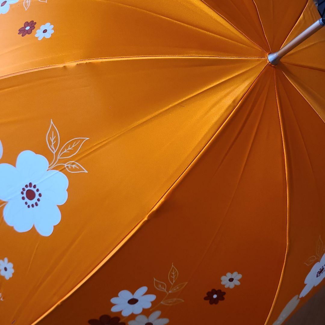 未使用　BURBERRY オレンジ 花柄 長傘