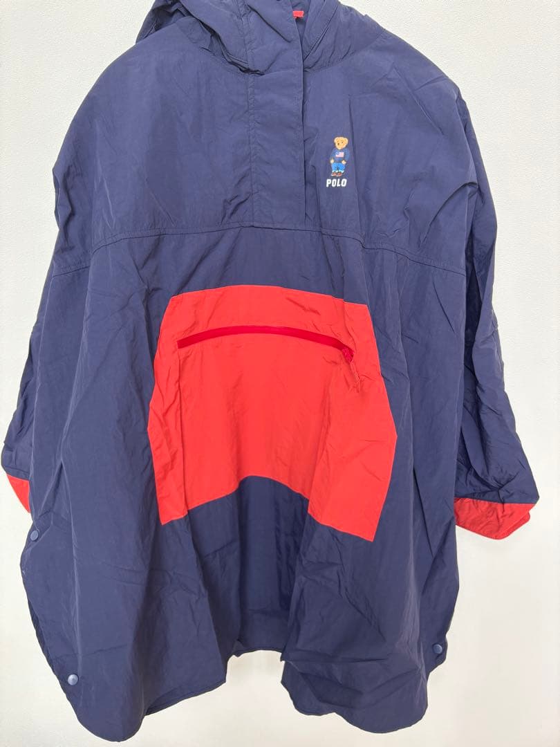 【新品タグ付】POLOポロベア レインポンチョ ネイビー