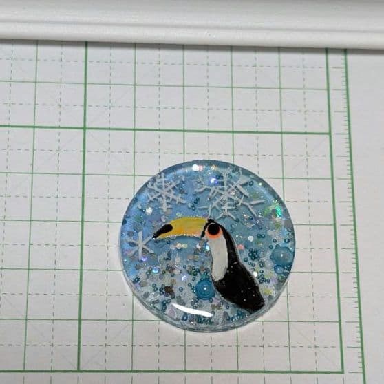 ゆきめい様　11.24 オニオオハシ　レジンヘアゴム　雪降るキラリ