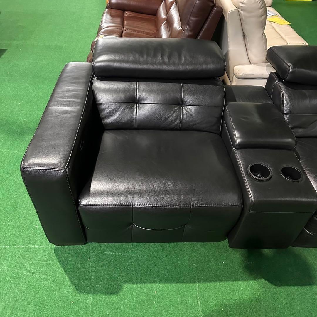 大塚家具 電動リクライニングソファ ブラック 家具 C087