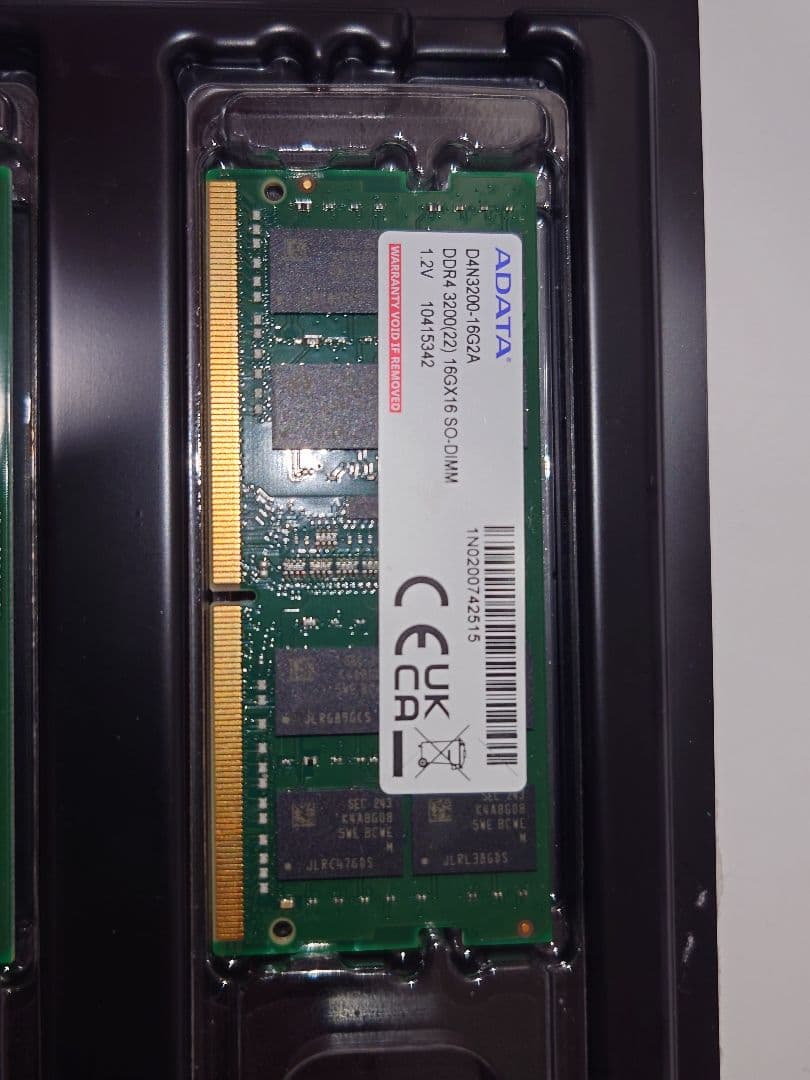 ADATA DDR4-3200 SO-DIMM 32GB（16GB x 2）