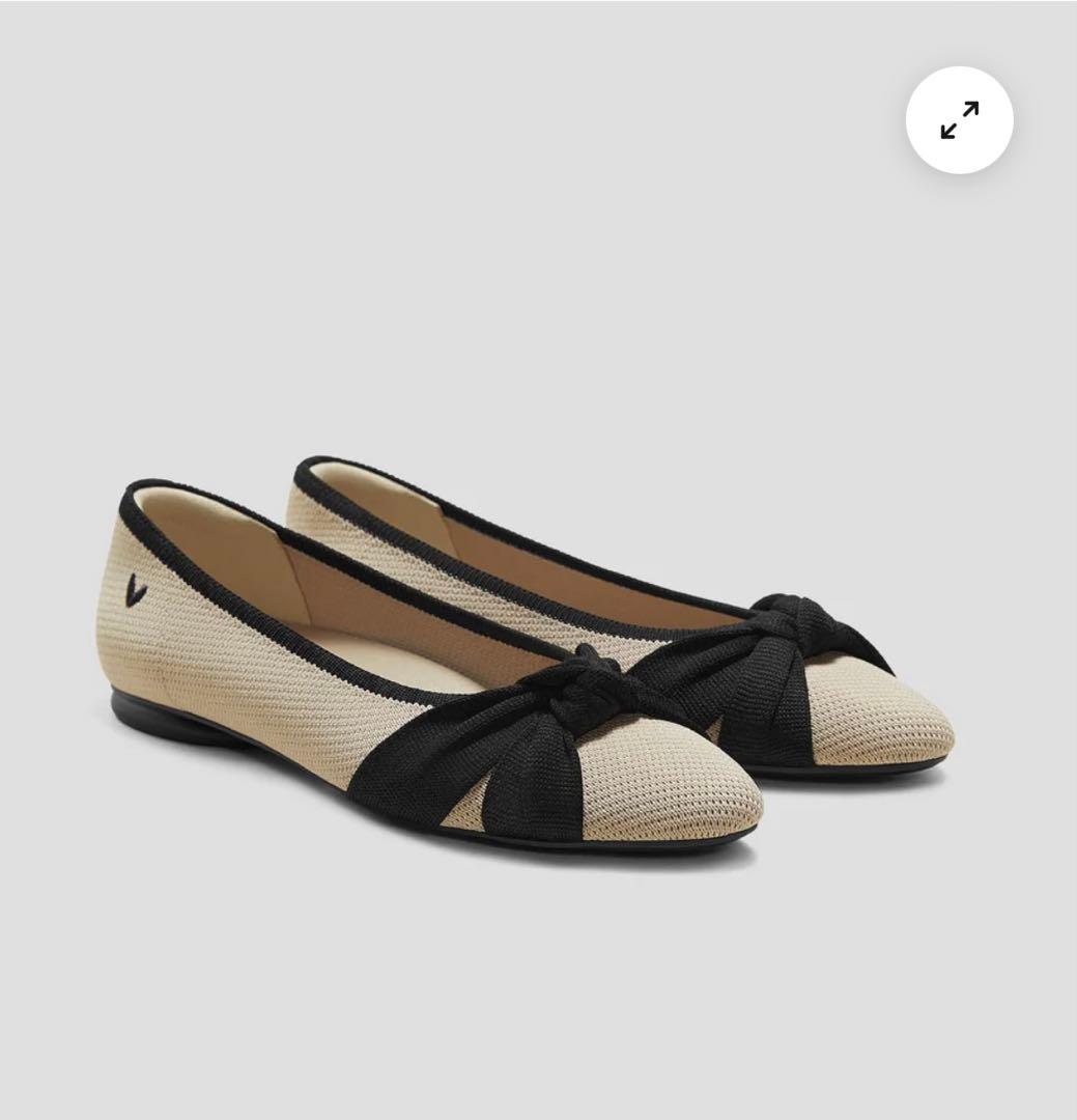 新品！VIVAIA [Bibi] アーモンドトゥ 結びデザイン フラットシューズ