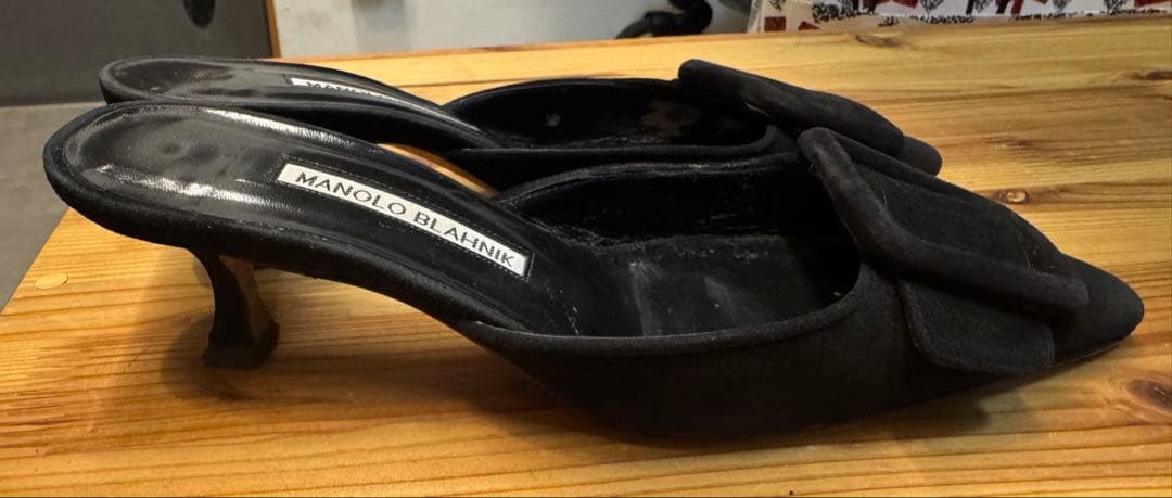 MANOLO BLAHNIK メイセール　ミュール　35ハーフ