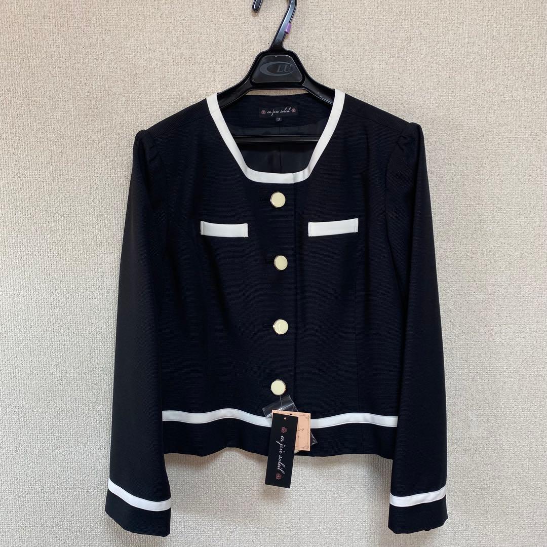 【新品タグ付き】アンジョア 事務服 17号 ジャケット プリーツスカート セット