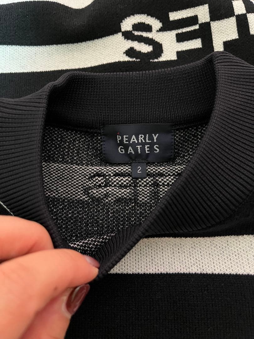 PEARLY GATES ストライプ厚手セーター