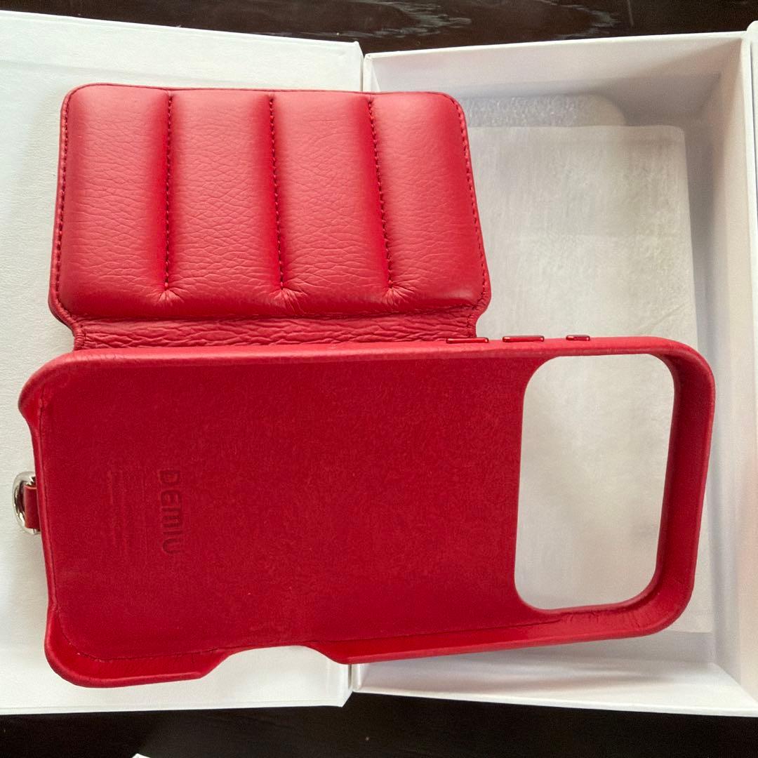 【美品】DEMiu Ballon iPhone17ProMax ケース レッド