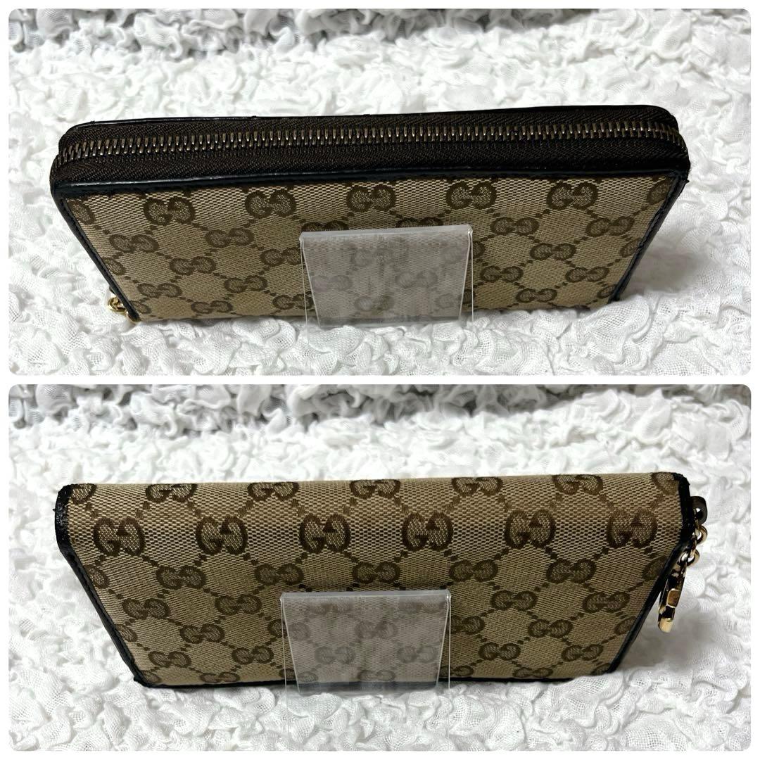 希少✨GUCCI GGキャンバス 長財布　ラウンドファスナー　マーモント