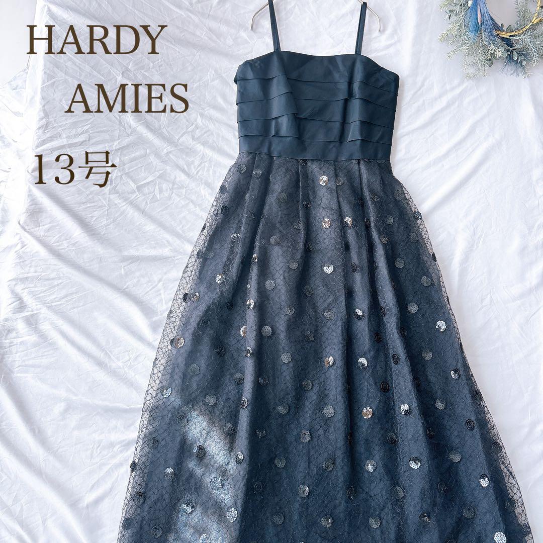 HARDY AMIES ハーディエイミス　ドレス　スパンコール　レース　13号