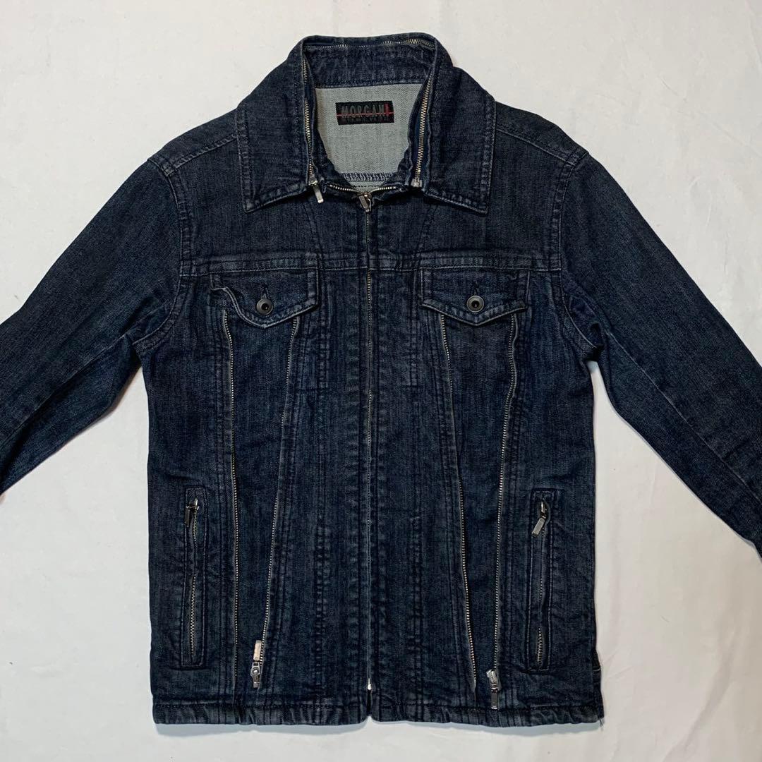 ジャケット・アウター MORGAN HOMME zip gimmick denim jacket