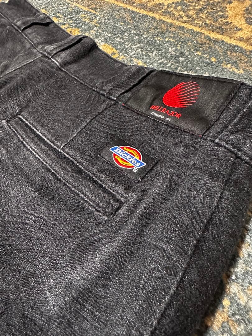 DICKIES × HELLRAZOR 波柄　WORK PANTS ミリタリー