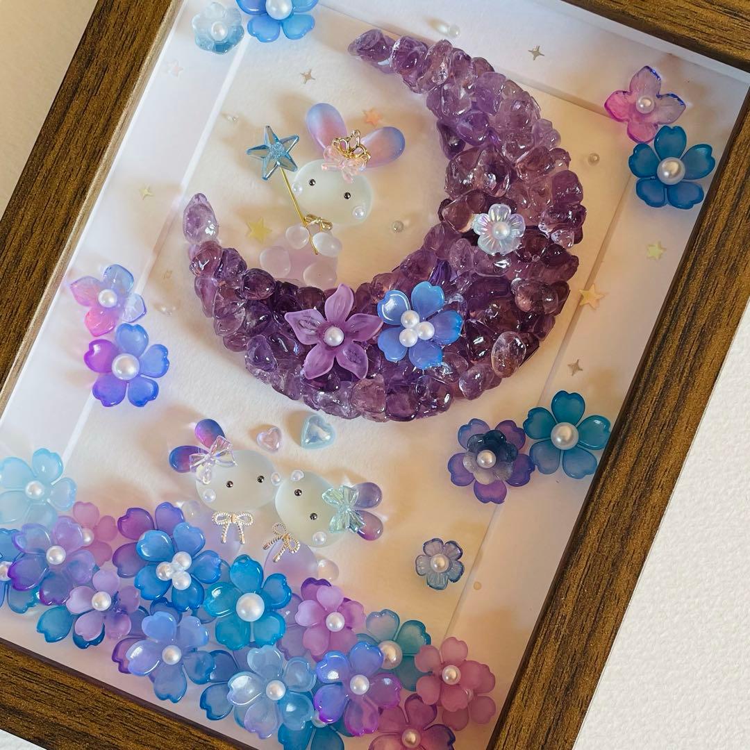 ＊アメトリンムーン＊シーグラスアート