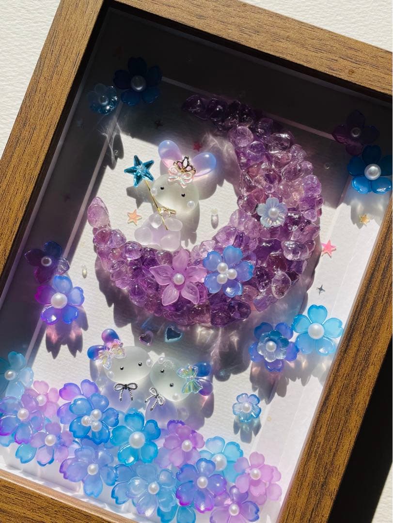 ＊アメトリンムーン＊シーグラスアート