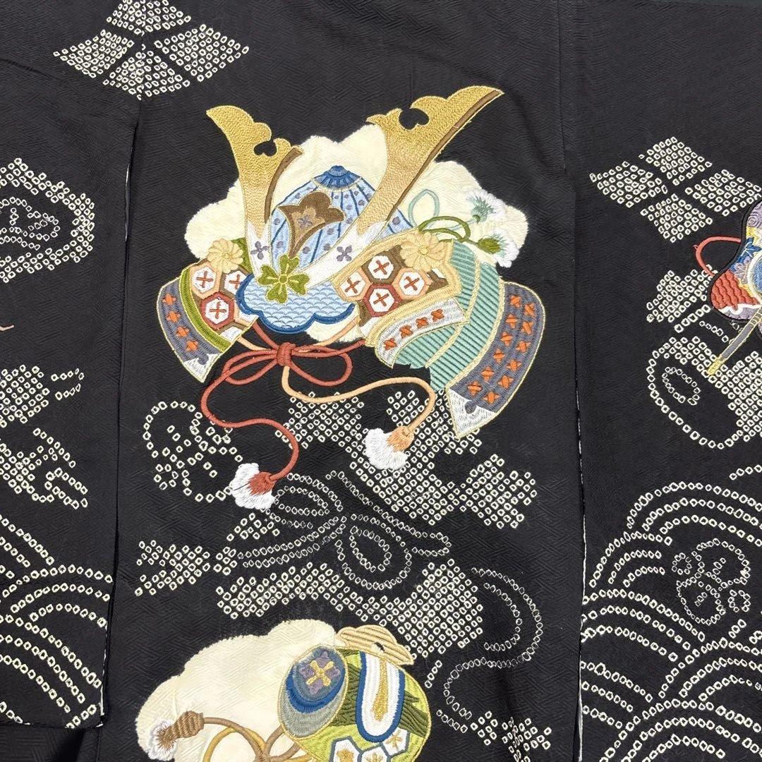 jako特選京友禅絞り染、刺繍美術、桶絞り工芸　新品正絹産着純古典大将兜文