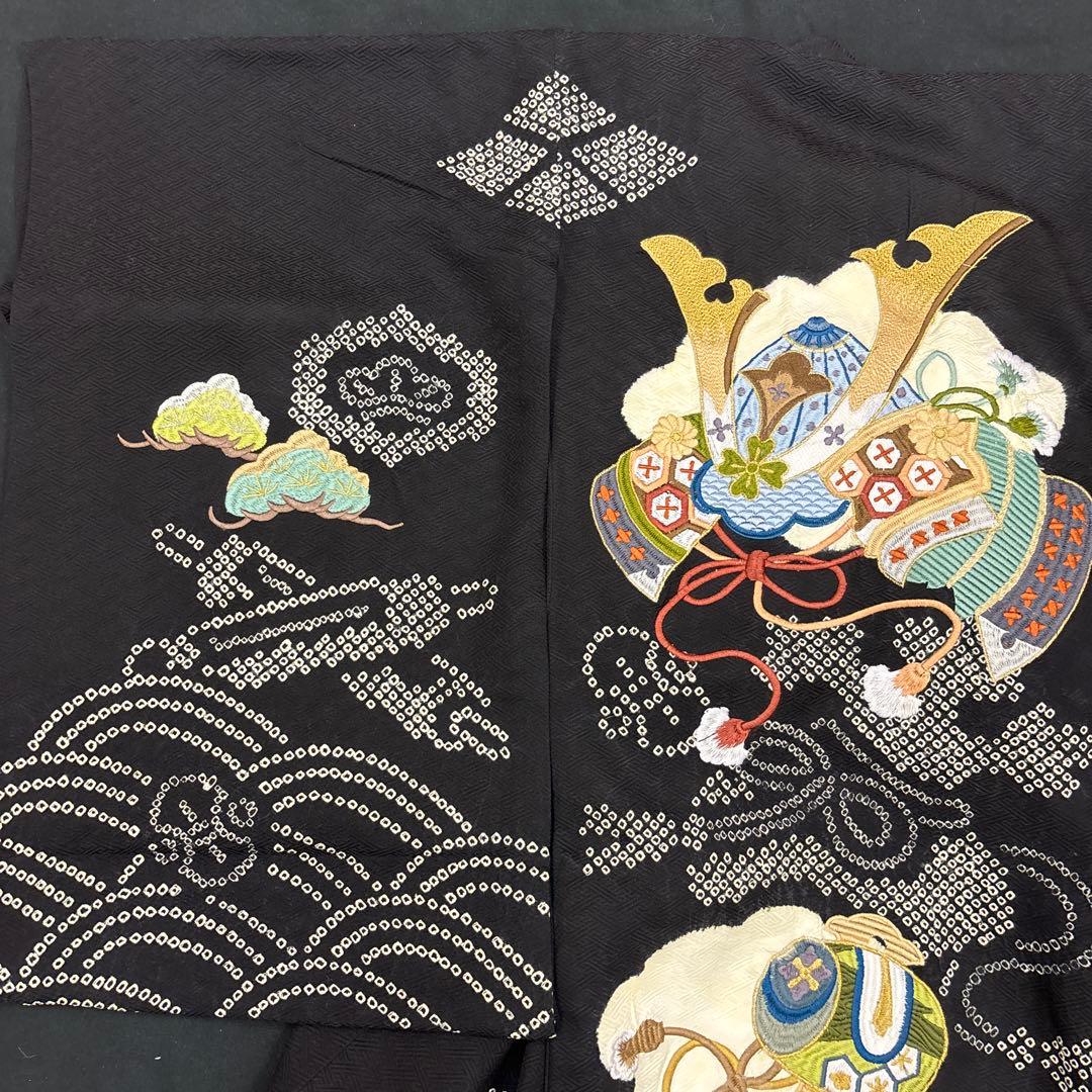 jako特選京友禅絞り染、刺繍美術、桶絞り工芸　新品正絹産着純古典大将兜文