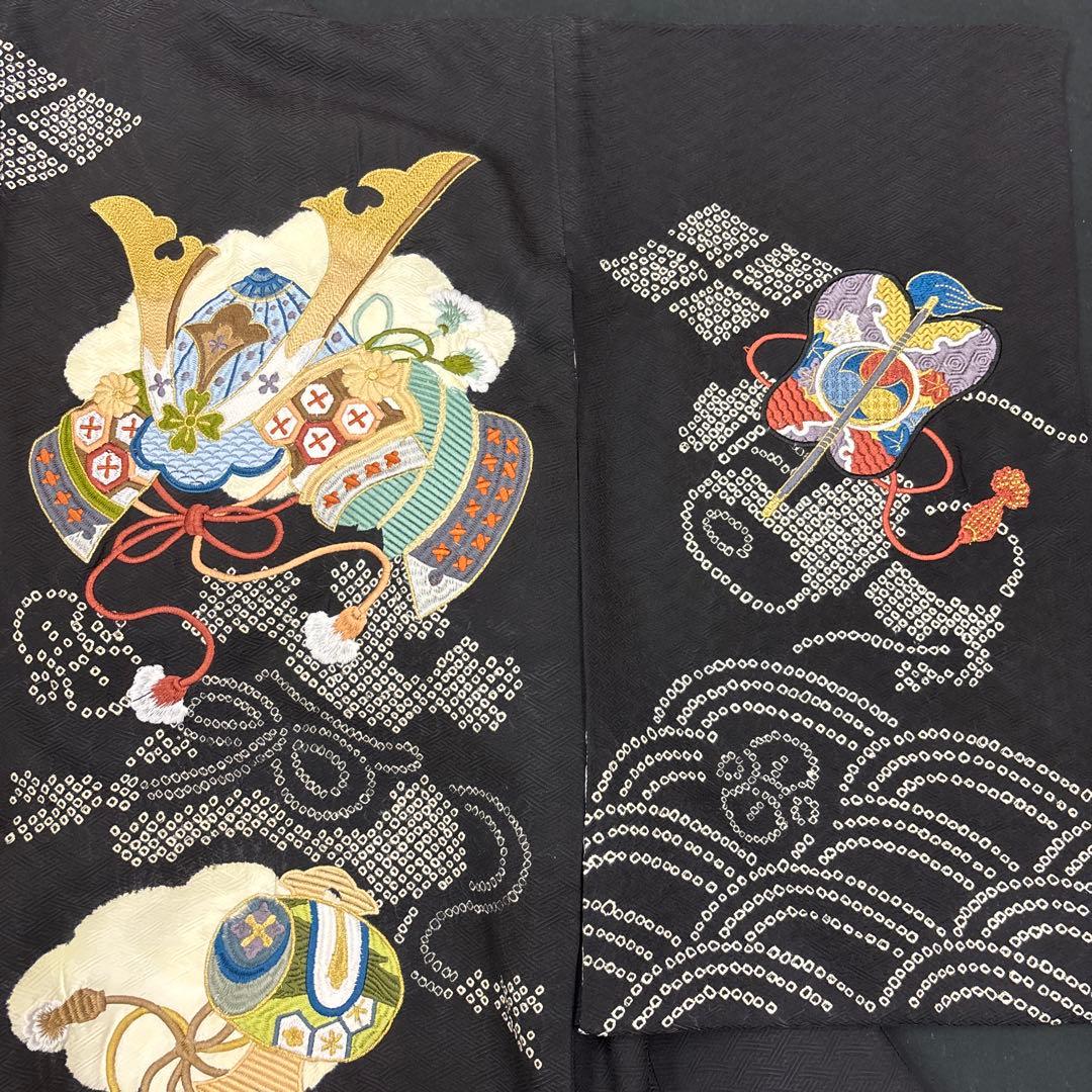 jako特選京友禅絞り染、刺繍美術、桶絞り工芸　新品正絹産着純古典大将兜文