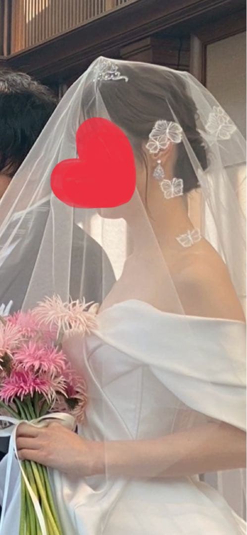 【m】ウエディング　ベール　ロングベール　トリート