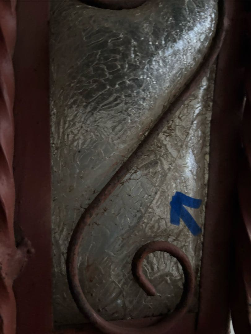 古いガーデンライト　スタンドライト　外灯　門灯　アイアン　電笠　レトロ照明