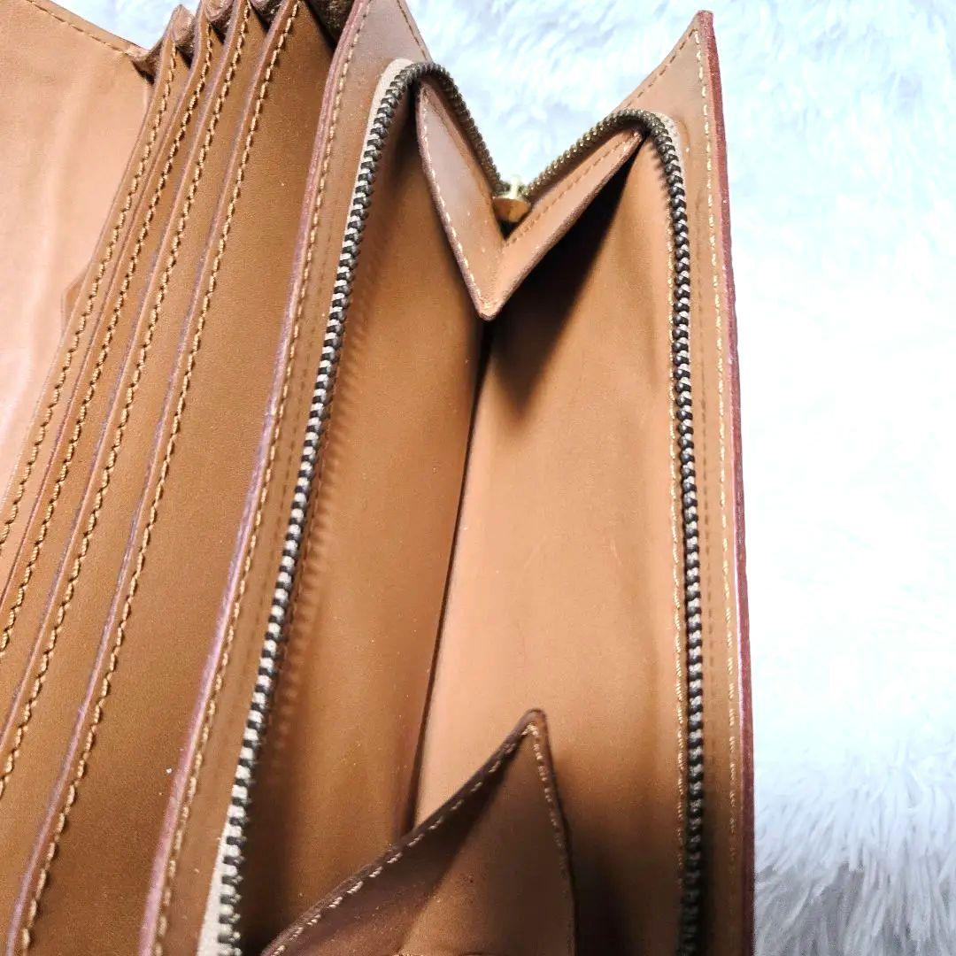 2/7限定☆フェリージ 長財布 クロコ型押し 本革 イタリア製 オレンジブラウン