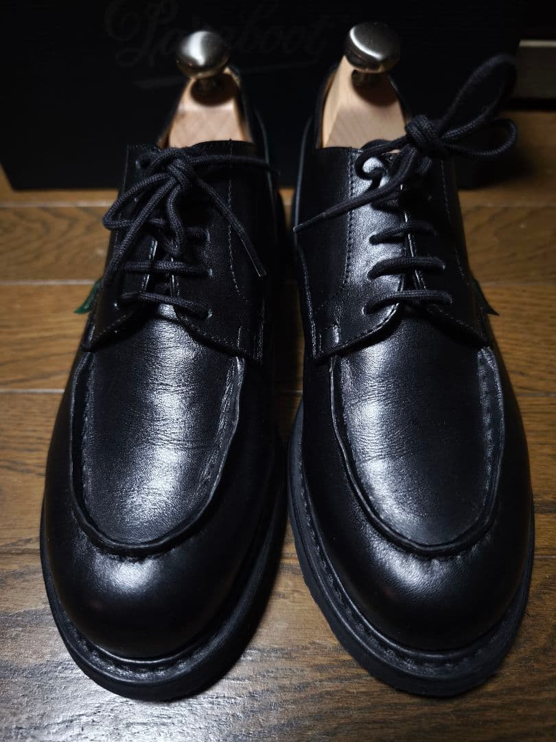 PARABOOT シャンボード　UK4ハーフ　ブラック　純正シューツリー・箱付き