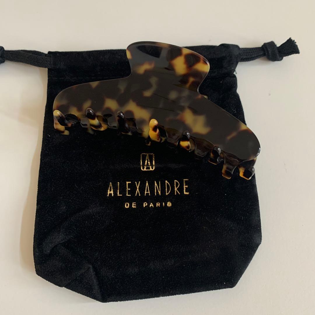 新品未使用　ALEXANDRE DE PARIS べっ甲ヘアクリップ L