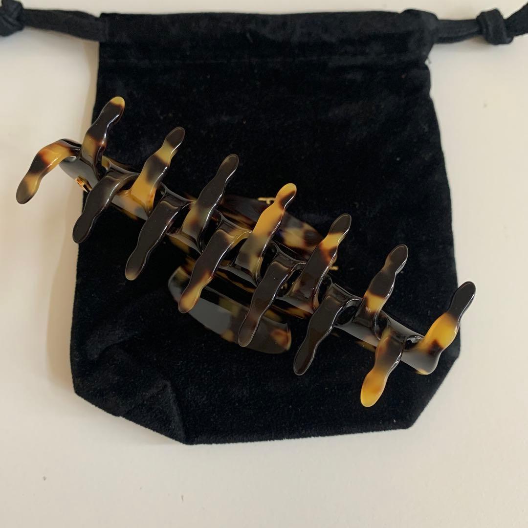 新品未使用　ALEXANDRE DE PARIS べっ甲ヘアクリップ L