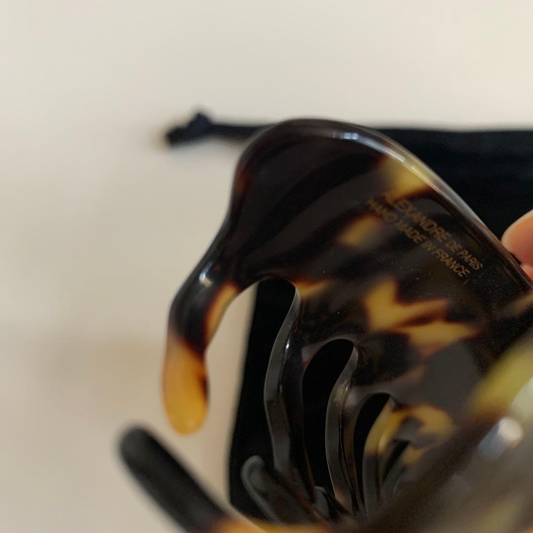 新品未使用　ALEXANDRE DE PARIS べっ甲ヘアクリップ L