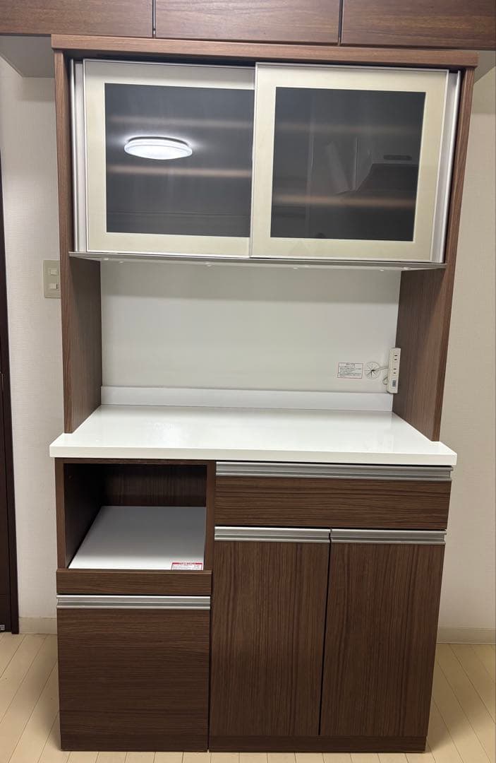 ニトリ カップボード キッチンボード キッチンカウンター 食器棚 リガーレ