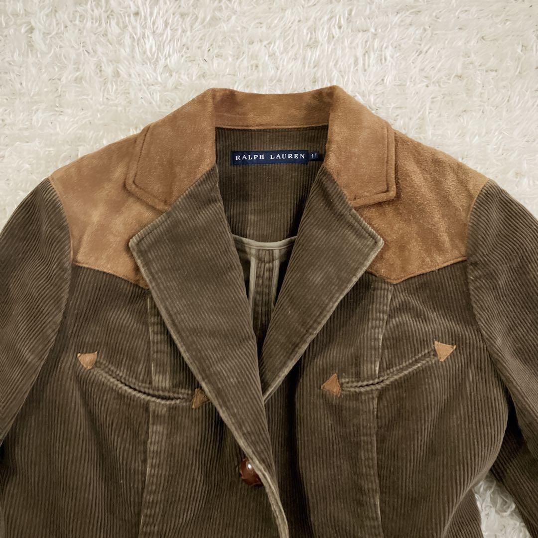 ラルフローレン コーデュロイテーラードジャケット ウエスタン くるみボタン