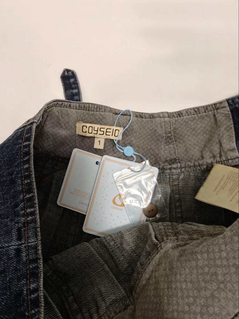 Coyseio ダークデニム プリーツミニスカート