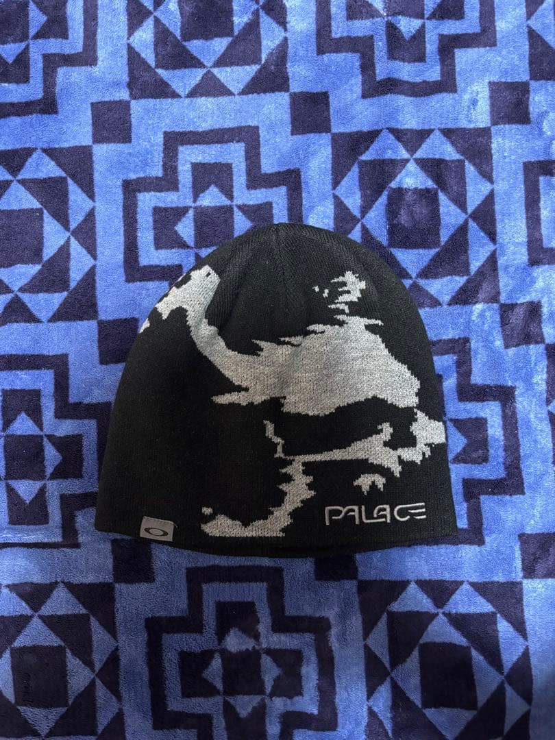 PALACE ニット帽 ブラック/グレー OSFM