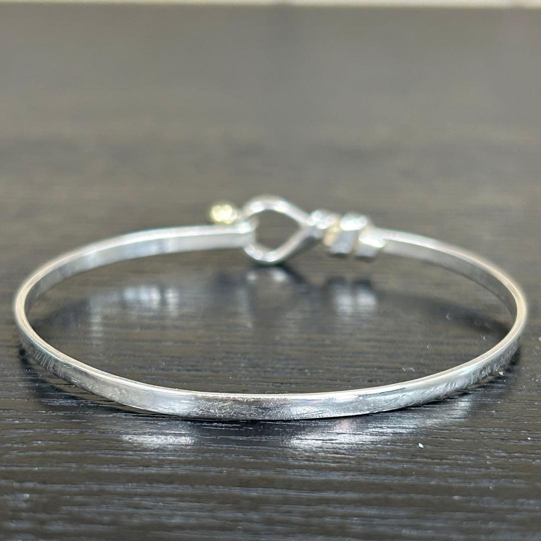 ティファニー　バングル　フラットワイヤー　シルバー925×ゴールド750 保存袋