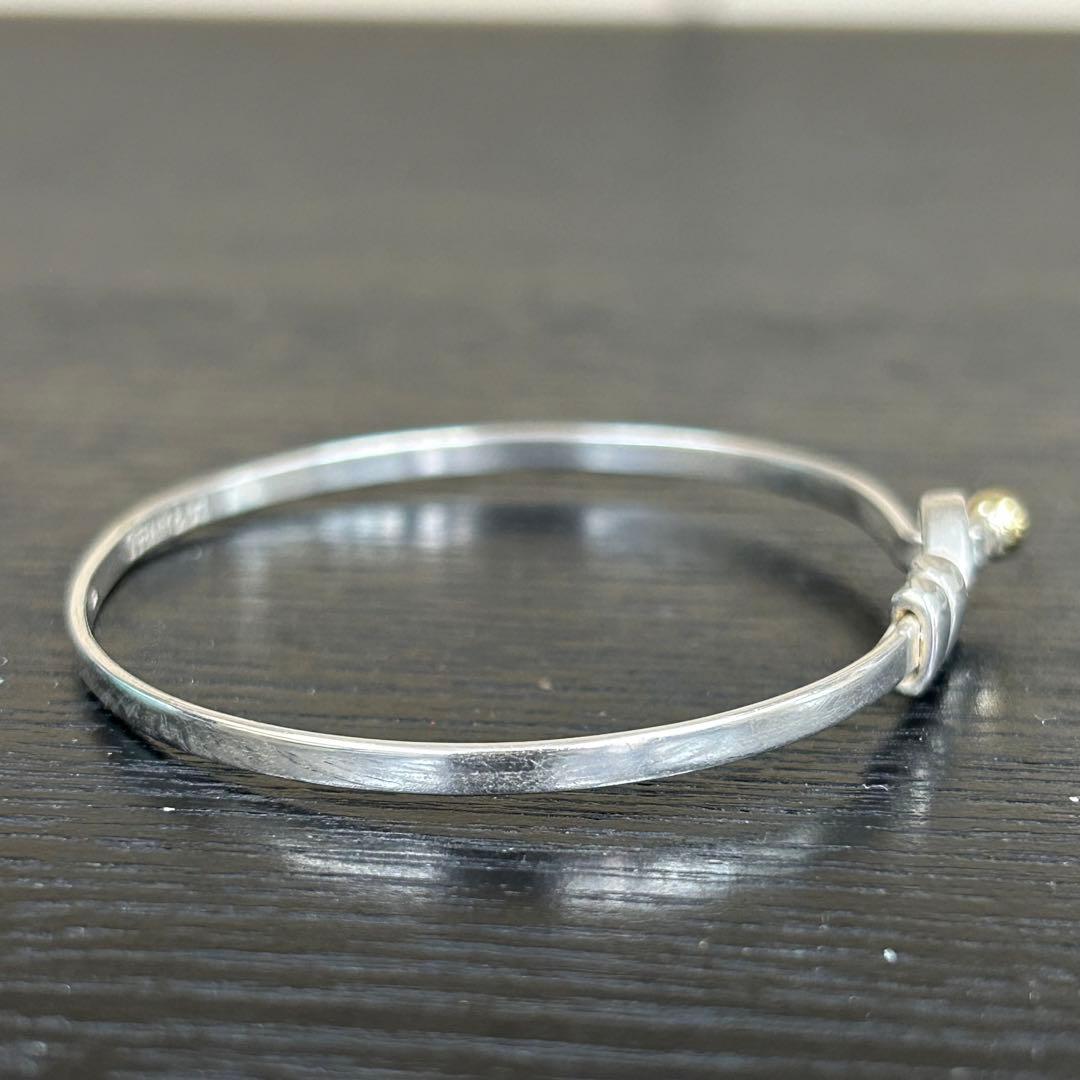 ティファニー　バングル　フラットワイヤー　シルバー925×ゴールド750 保存袋