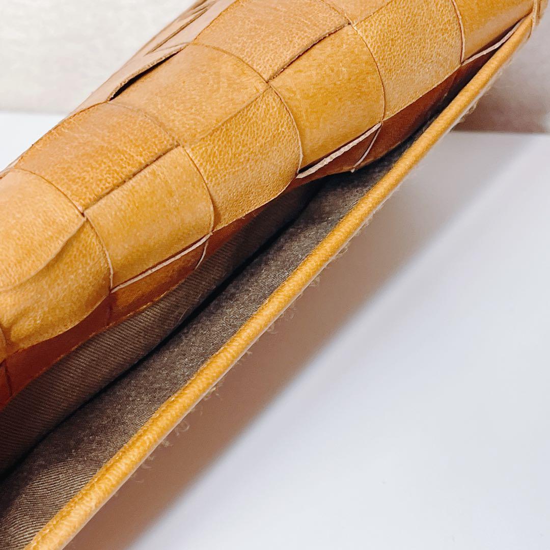 未使用 ズッケロフィラート ブラウン 編み込み長財布 ナチュラル 大容量 定番