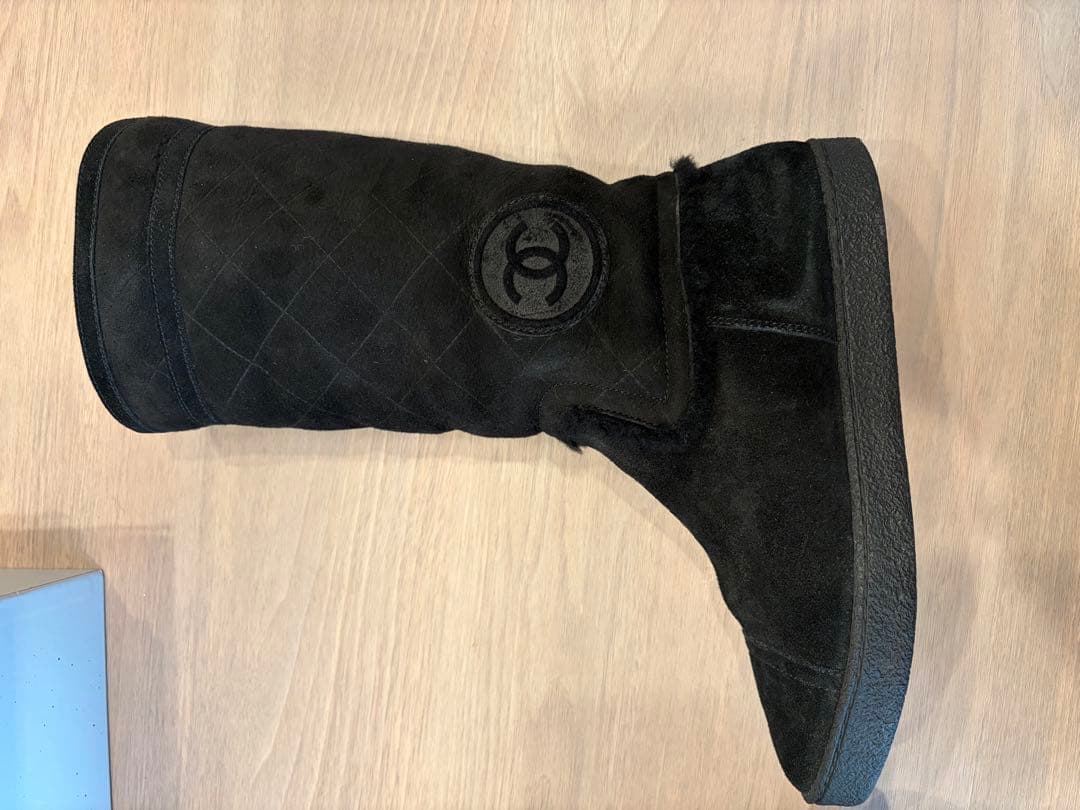 お専用になります✨シャネル 黒 キルティング ムートンブーツ39サイズ