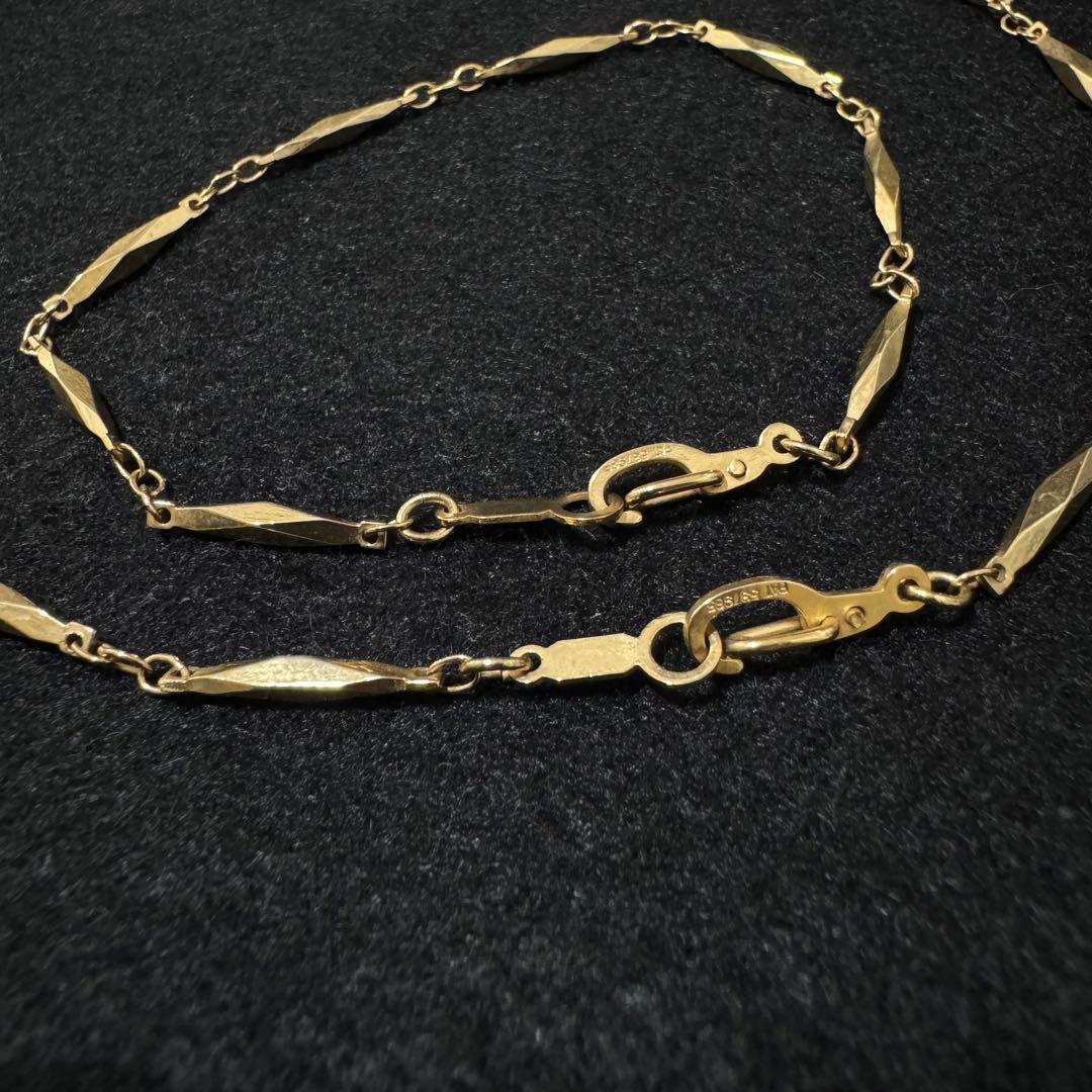 v*o様 切子 アンティークゴールド デザインチェーン ネックレス＆ブレスレット