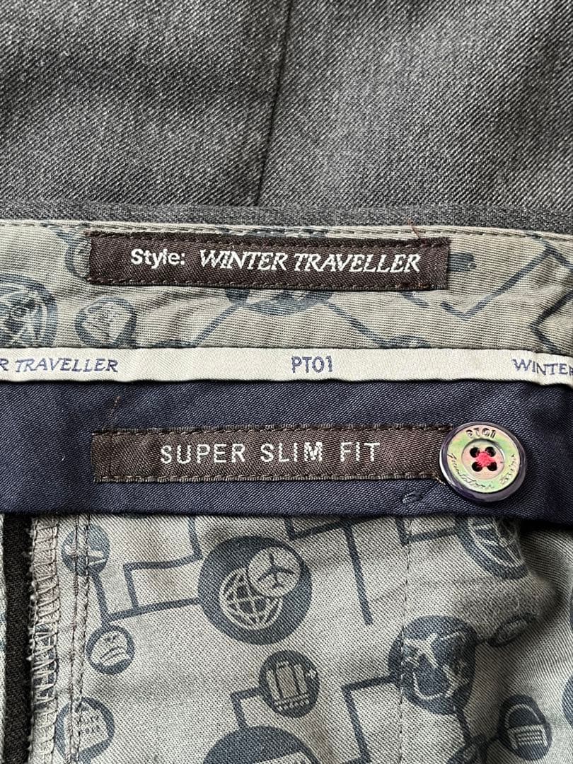 猫*背様 PT01 グレー スラックス サイズ44 winter travell