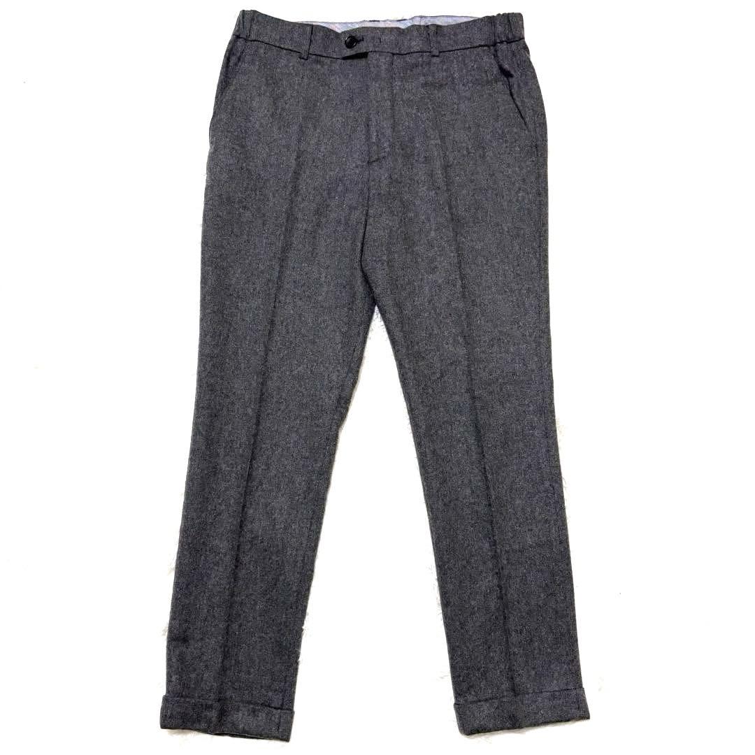 ✨美品✨24AW✨ビームス　フランネル　スラックス　グレー　Lサイズ