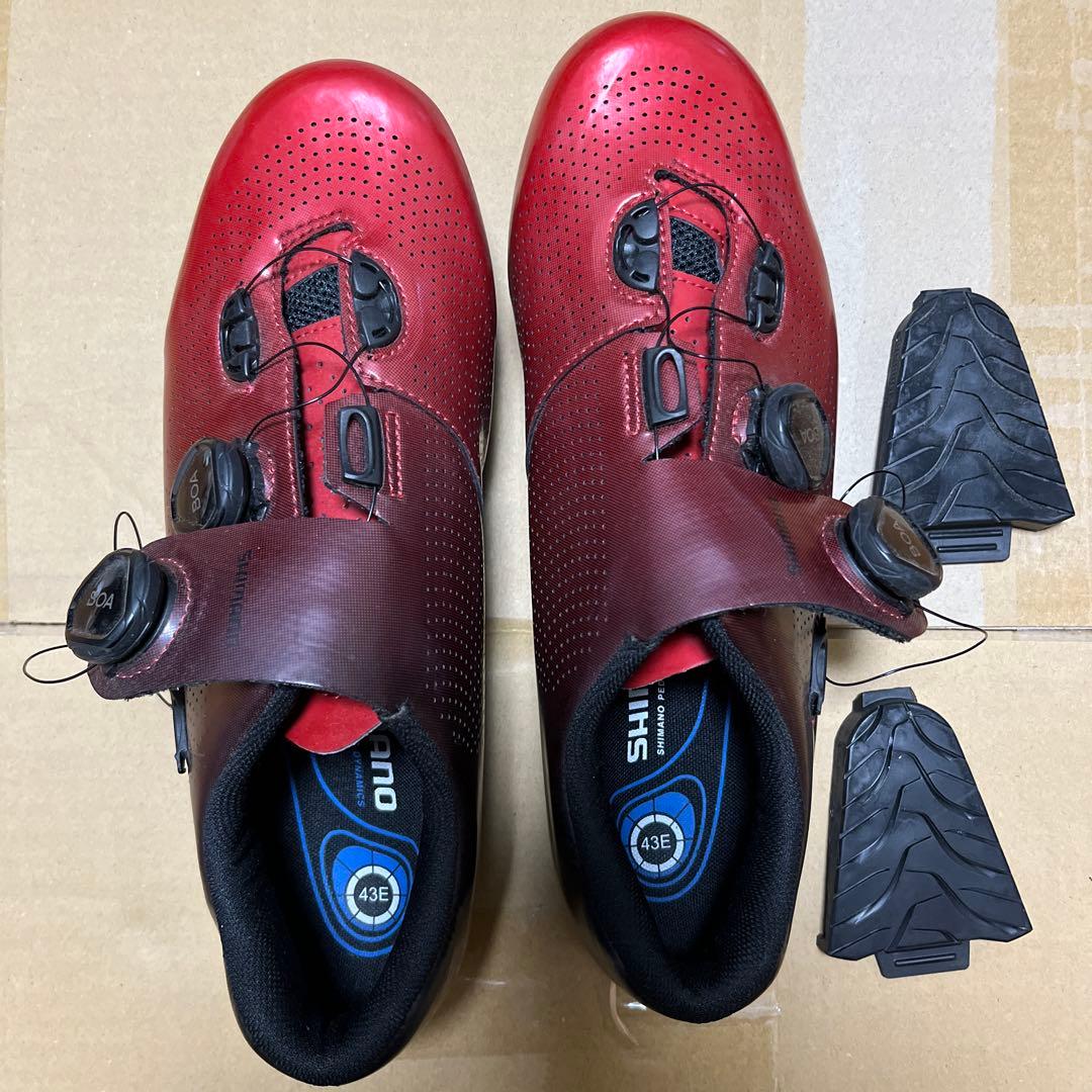 シマノ RC7 43E レッド ビンディングシューズ