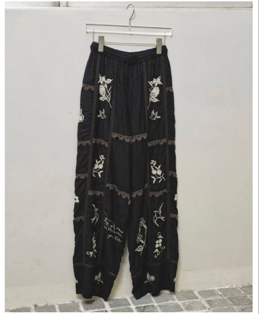 todayful Embroidery Patchwork Trousers新品