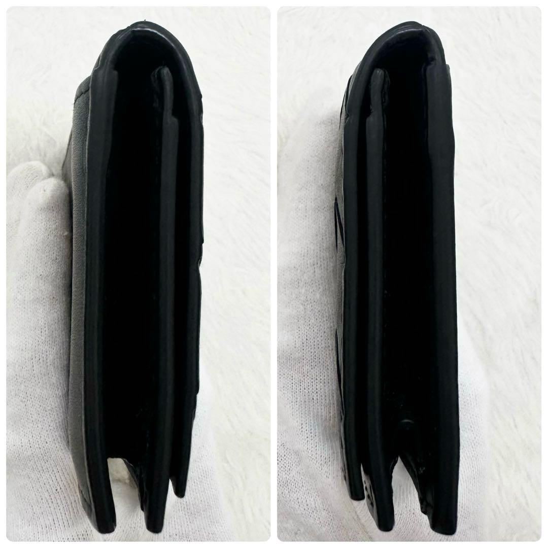 美品✨ボッテガヴェネタ イントレチャート カードケース 名刺入れ ブラック 本革