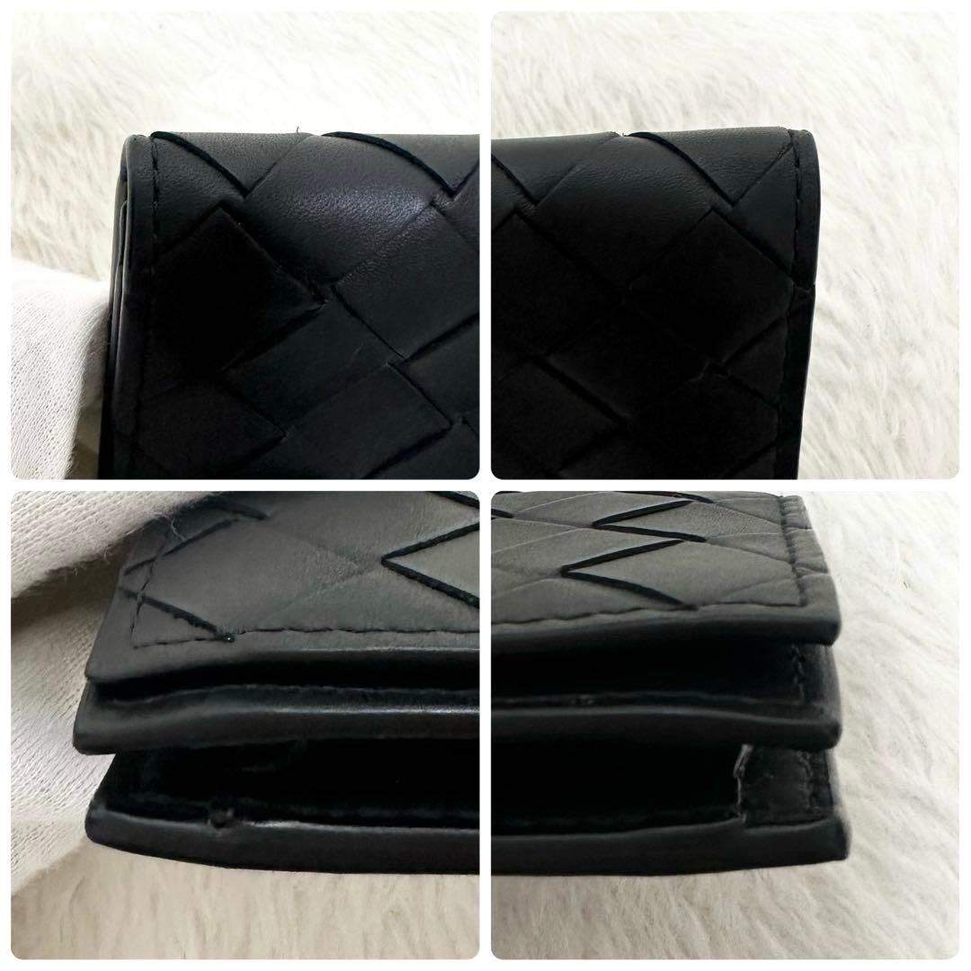 美品✨ボッテガヴェネタ イントレチャート カードケース 名刺入れ ブラック 本革