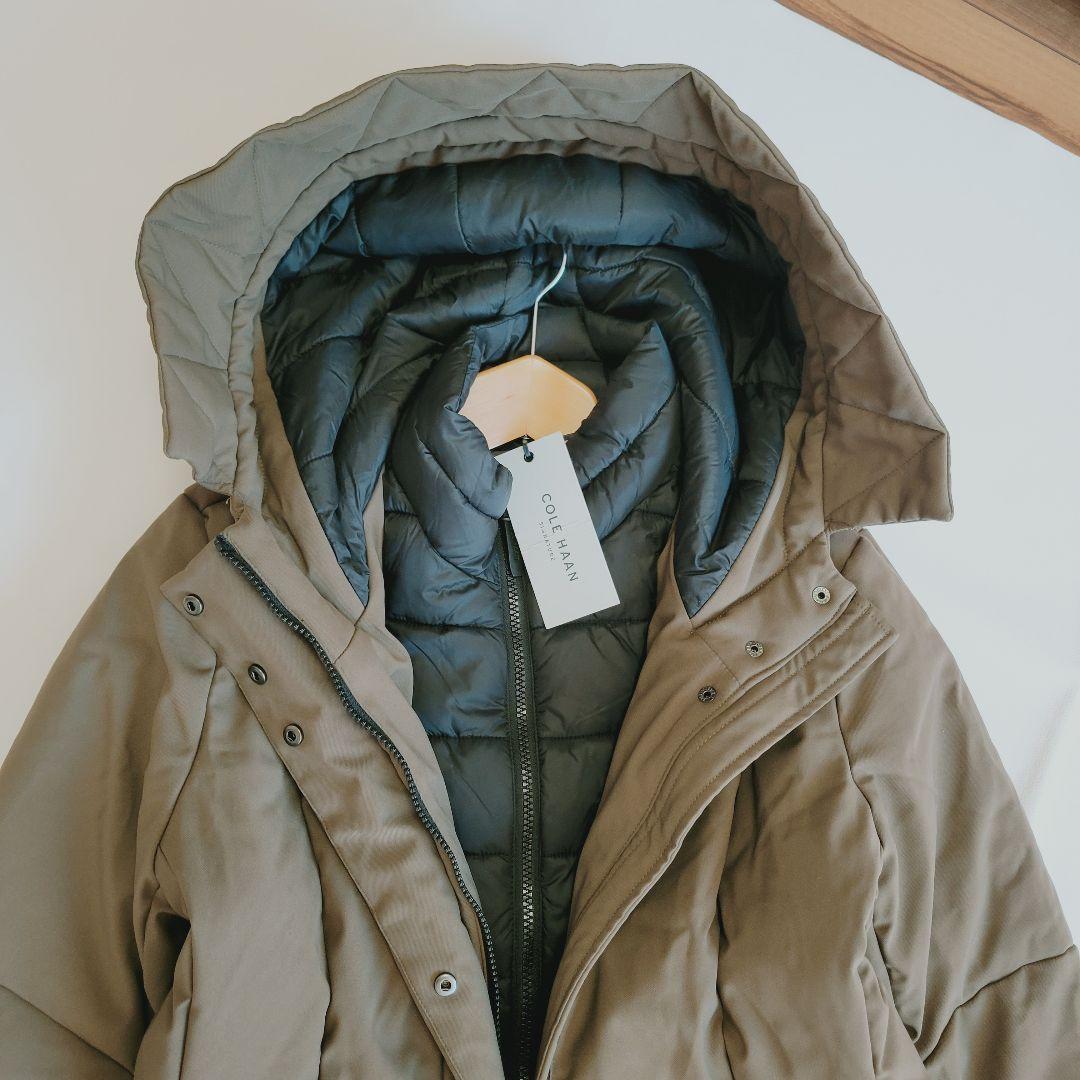 【新品】コールハーン 防水 中綿モッズコート L オリーブカーキ
