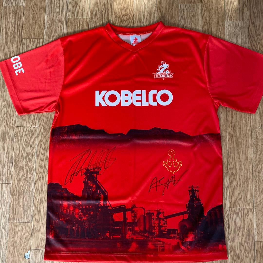 KOBE STEELERS ラグビーウェア Lサイズ サイン入り