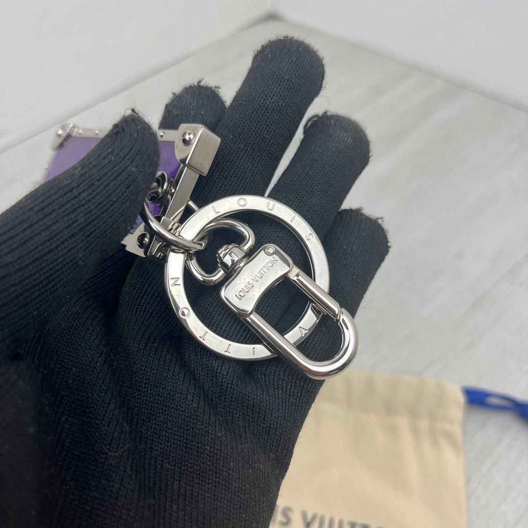 極美品✨ LOUIS VUITTON キーホルダー キーリング パープル