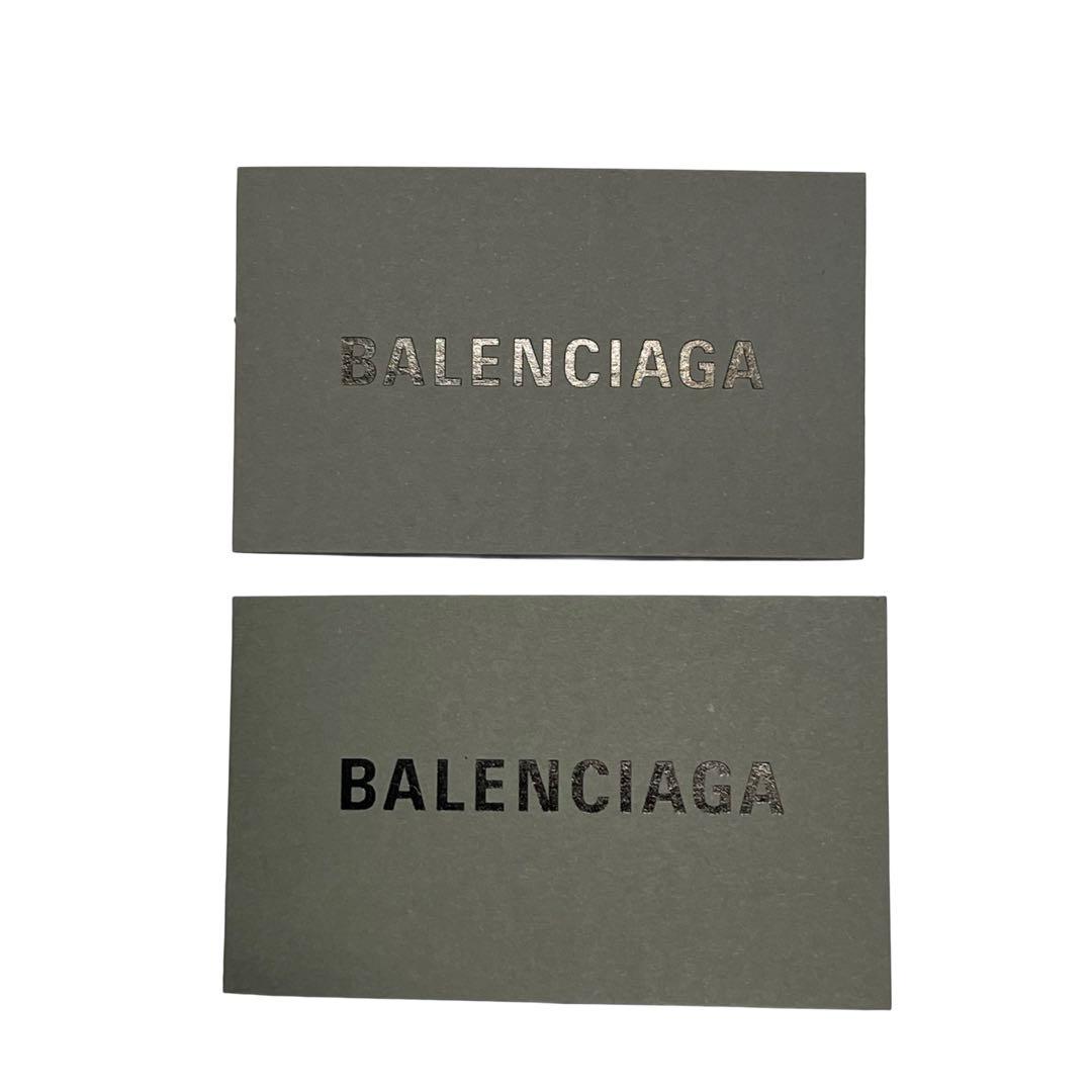 希少✨バレンシアガ カードケース 名刺入れ クロコ型押し レザー 刻印 黒