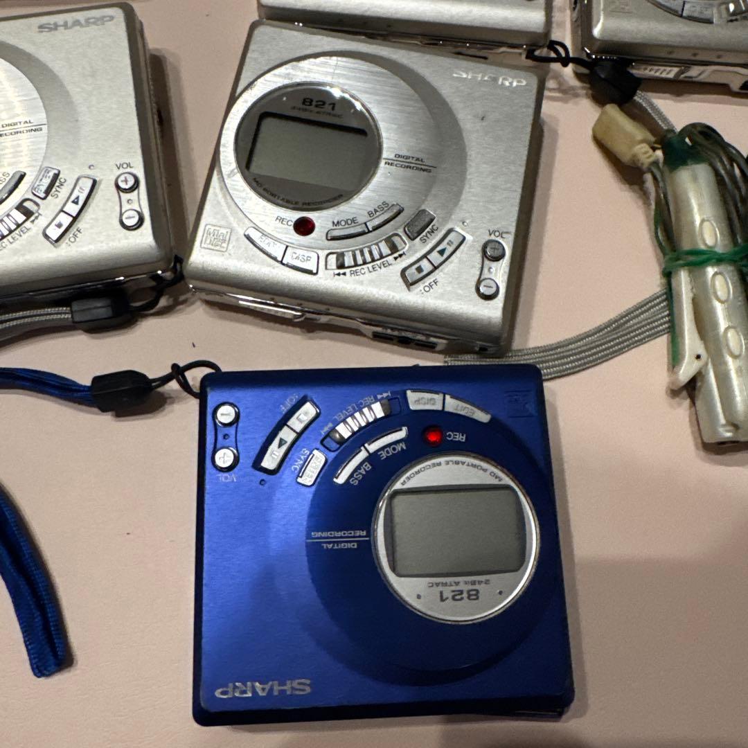SHARP ポータブルレコーダ MD-MT821-S MT821-A まとめ6台