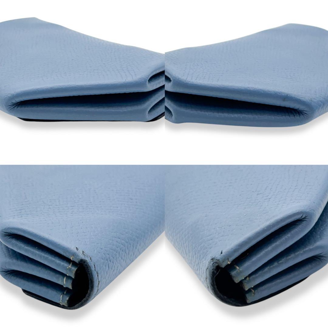 【美品】エルメス　ヴォーエプソン　ワンキャトル　小銭入れ　ブルージーン　622